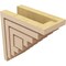 Ekena Millwork 4"W x 8"D x 8"H Classic Landon Rough Cedar Woodgrain TimberThane Corbel, Primed Tan CORUR04X08X08LANRCPR - alternate 5